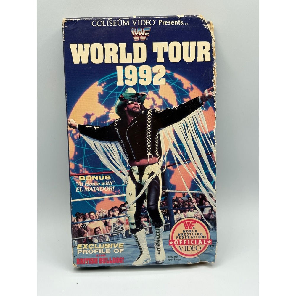 WWF World Tour 1992 VHS Coliseum Video Macho Man Randy Savage WF106 Vintage